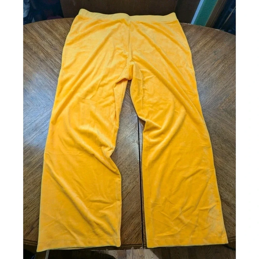 Juicy Couture x Olay Limited Edition Velour Track Pants Marigold‎ Yellow 2X